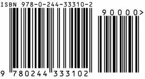 ISBN number and barcode with price